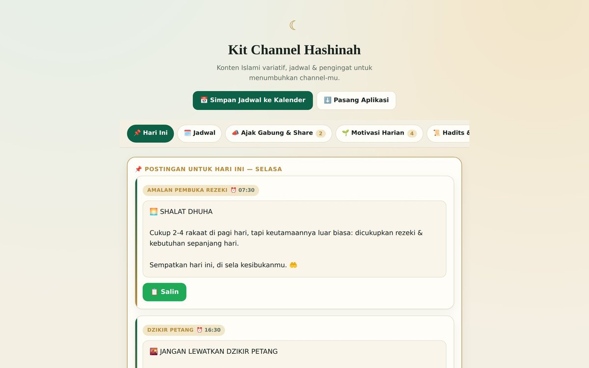 Kit Channel Hashinah